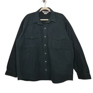 Vintage Sportsman Guide Flannel Shirt Earth Green Nature Hunt Fish Outdoors